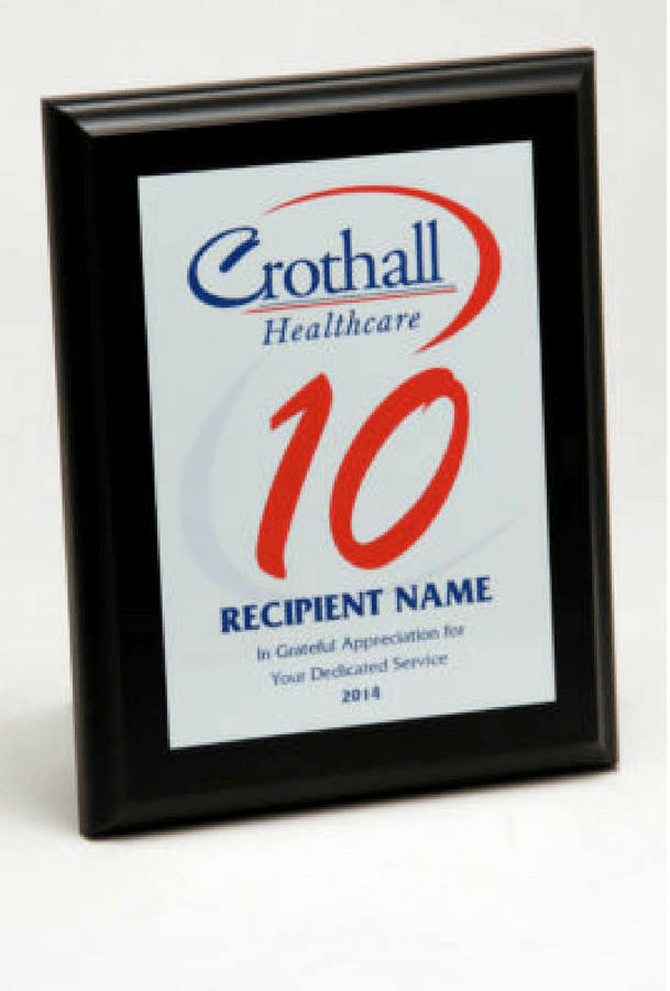 Crothall Years of Service Plaque