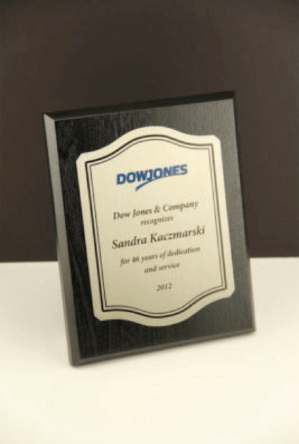 Dow Jones Years of Service Plaque