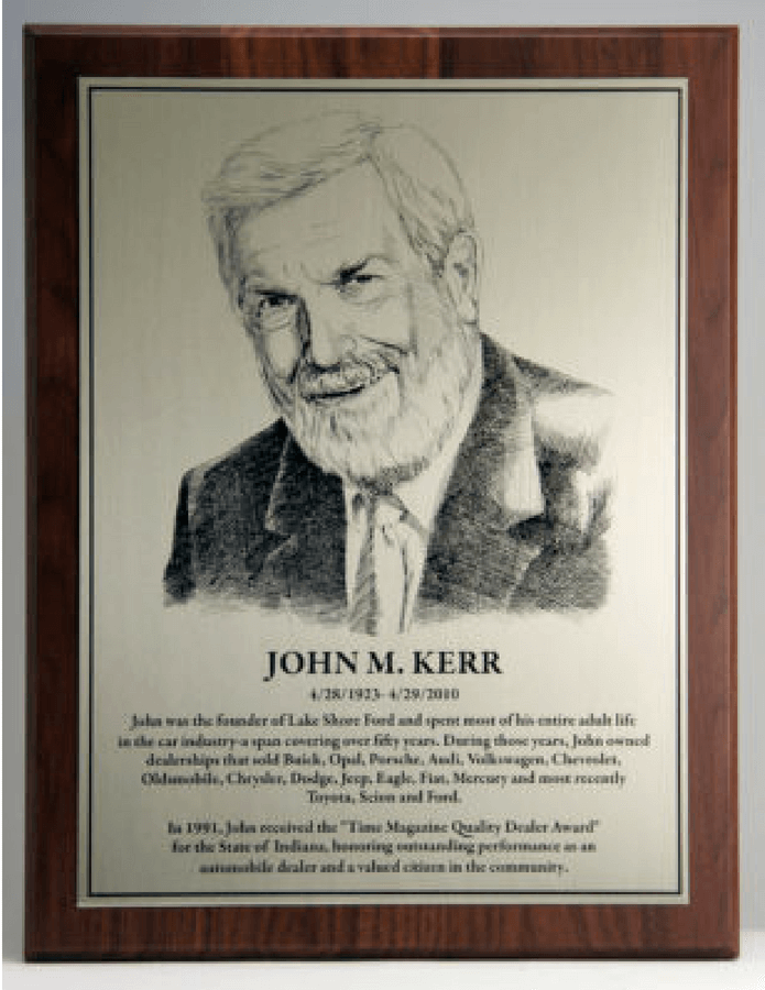 John Kerr Memorial Portrait Plaque