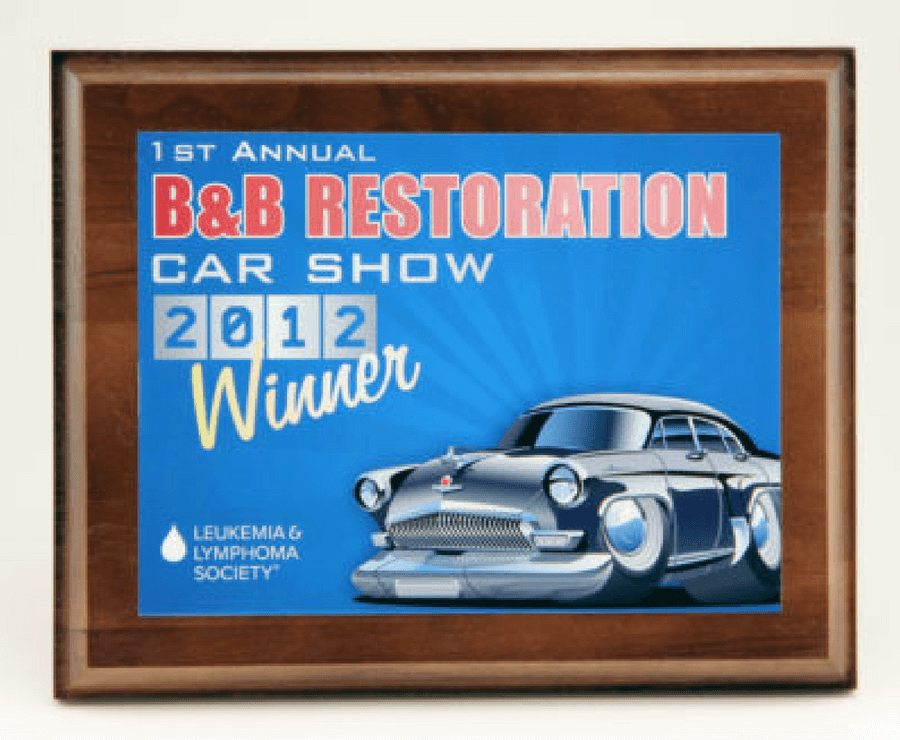 Leukemia Lymphoma Society Car Show Plaque