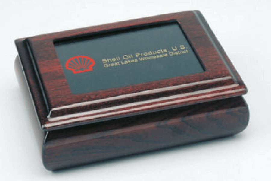 Shell Oil Wood Keepsake Gift Box