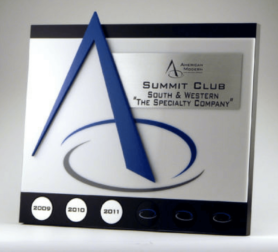 American Modern Summit Club PlaqueAmerican Modern Summit Club PlaqueAmerican Modern Summit Club PlaqueAmerican Modern Summit Club Plaque