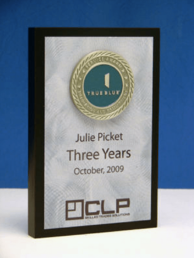 CLP True Blue Service Award Plaque