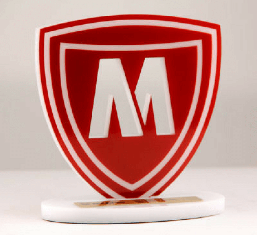 McAfee Shield Logo Sign
