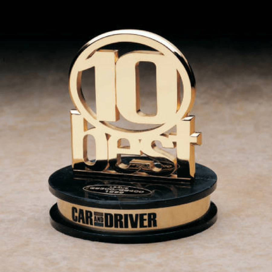 Car and Driver Magazine 10 Best Trophy