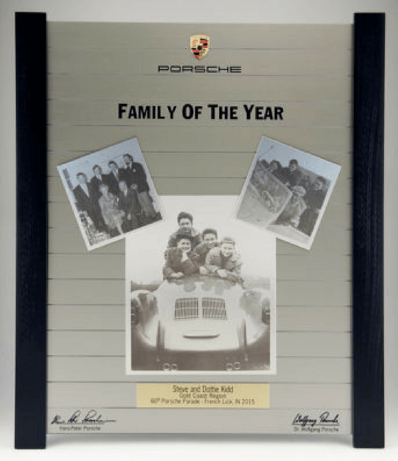 Porsche Family Of The Year Plaque