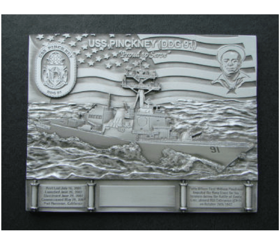 USS Pinckney Commission Commemorative Plaque