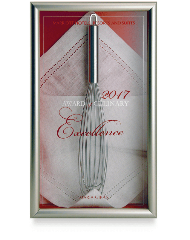 Marriott Culinary Excellence Award Plaque