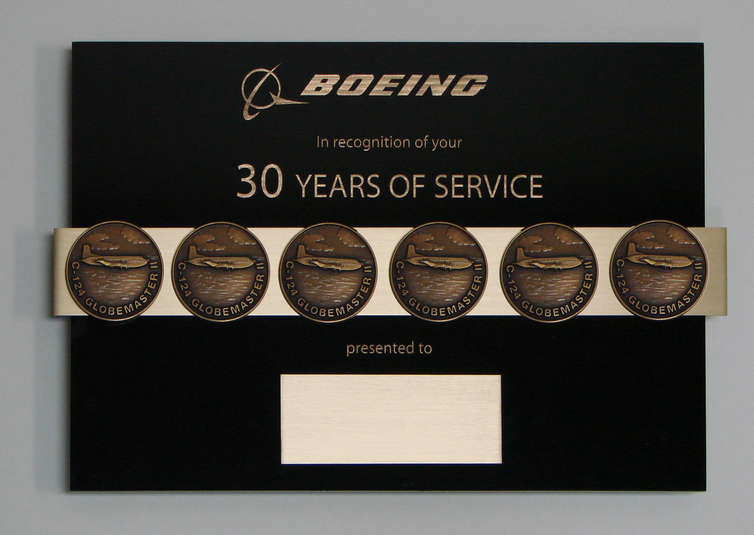 Boeing Years of Service Plaque